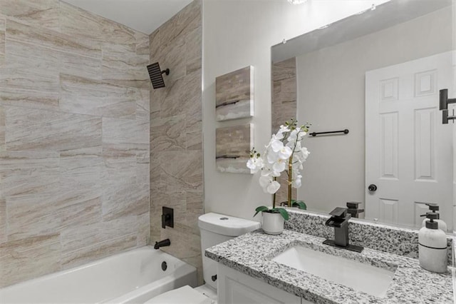 4912 Bayside Ct, Stone Mountain, GA 30088 - full bathroom featuring vanity and washtub / shower combination