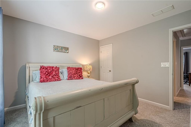 10865 Glenhurst Pass, Duluth, GA 30097 - carpeted bedroom featuring baseboards and attic access