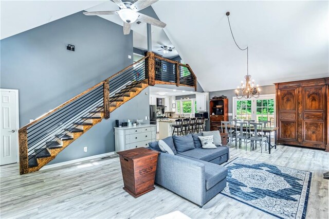 21 Basin Ct, Jasper, GA 30143 - living area featuring a ceiling fan, plenty of natural light, and wood finished floors