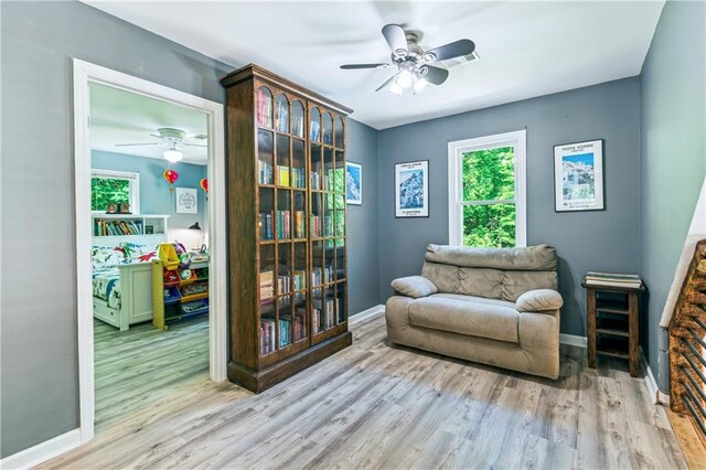 21 Basin Ct, Jasper, GA 30143 - bedroom with multiple windows, wood finished floors, and a ceiling fan
