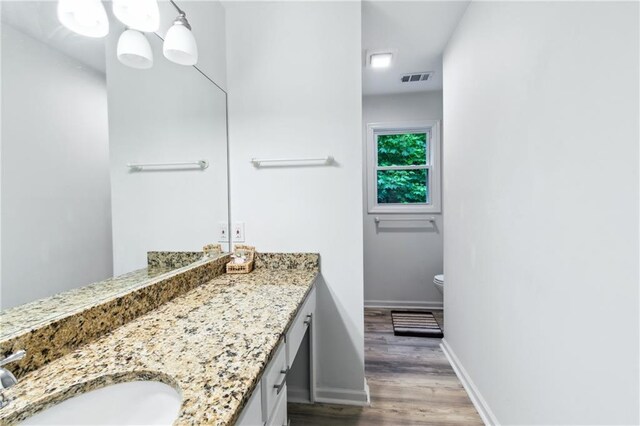 21 Basin Ct, Jasper, GA 30143 - bathroom featuring vanity, wood finished floors, and a chandelier