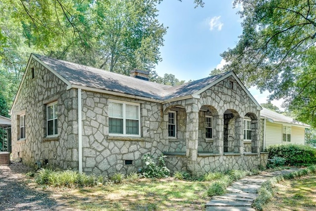 view of front of house featuring central AC