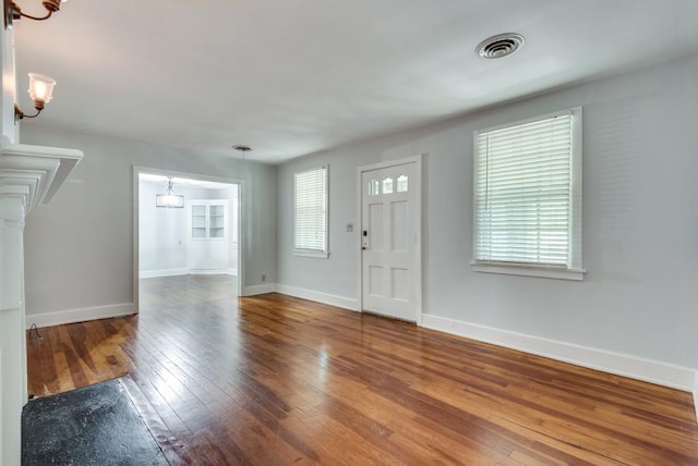 entryway featuring hardwood / wood-style flooring