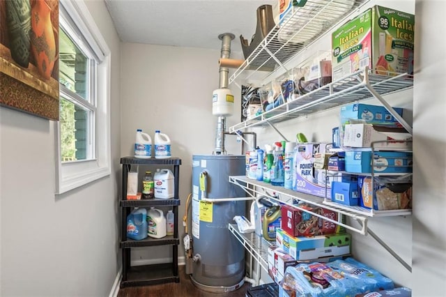 pantry featuring water heater