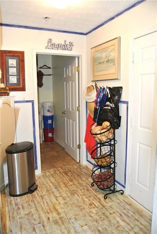 3824 Smith Creek Ct, Buford, GA 30519 - hall with a textured ceiling and crown molding