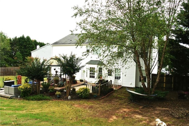 3824 Smith Creek Ct, Buford, GA 30519 - rear view of property with an outdoor living space and a deck