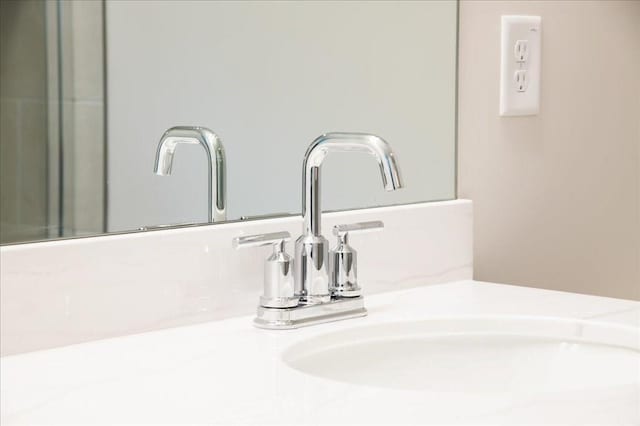 interior details with vanity