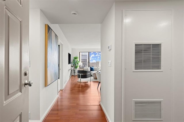 hall featuring hardwood / wood-style floors