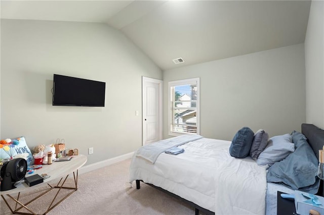 2040 Harvest Ridge Cir, Buford, GA 30519 - bedroom featuring lofted ceiling, carpet flooring, and baseboards