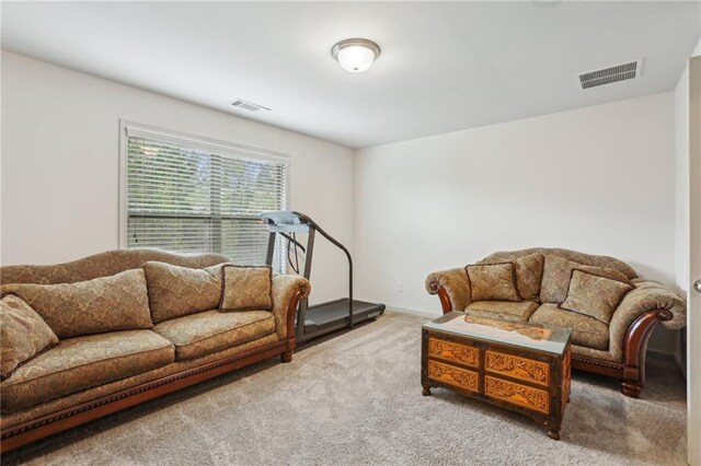 4459 Sierra Creek Dr, Hoschton, GA 30548 - living area featuring visible vents and carpet floors