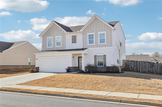 view of front of home featuring a garage