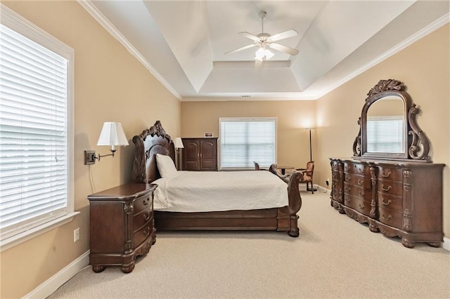 656 Deerwood Way, Evans, GA 30809 - carpeted bedroom with baseboards, a raised ceiling, and a ceiling fan