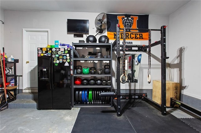 view of workout area