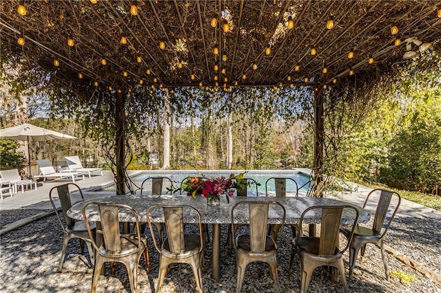 view of patio featuring an outdoor pool