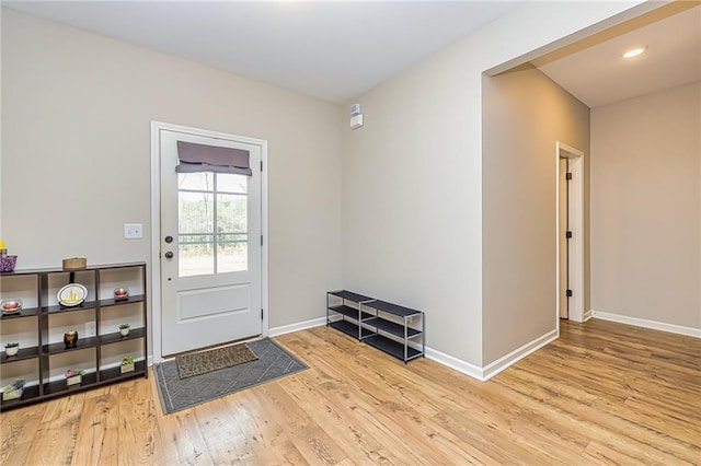 entryway featuring light hardwood / wood-style floors