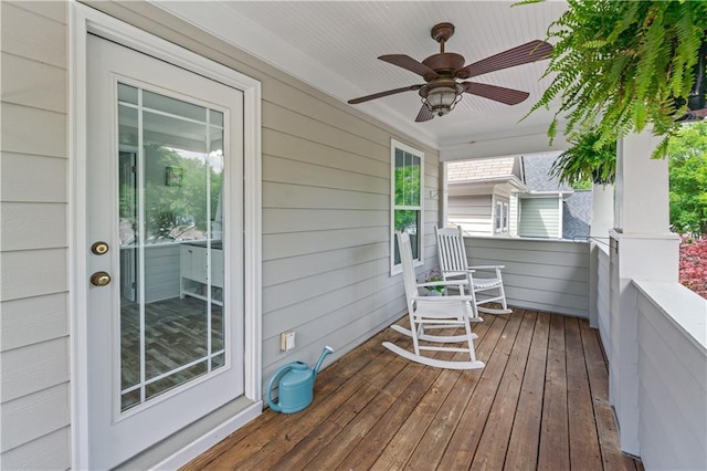 859 Scales Rd, Suwanee, GA 30024 - wooden deck with ceiling fan