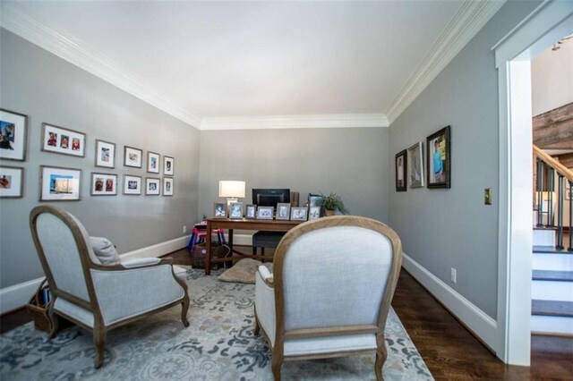 202 Hickory Chase, Carrollton, GA 30117 - office space with wood finished floors, crown molding, and baseboards