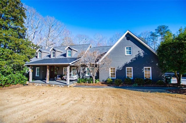202 Hickory Chase, Carrollton, GA 30117 - view of front of property with covered porch, a standing seam roof, and metal roof