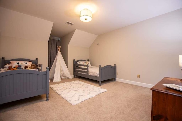 202 Hickory Chase, Carrollton, GA 30117 - bedroom featuring carpet floors, vaulted ceiling, and baseboards