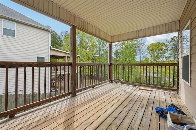 view of wooden deck