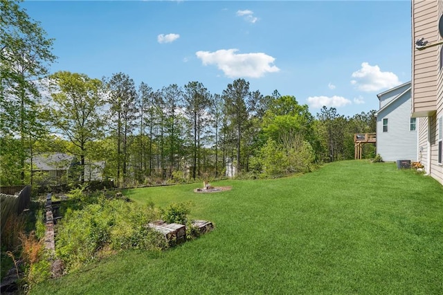view of green lawn