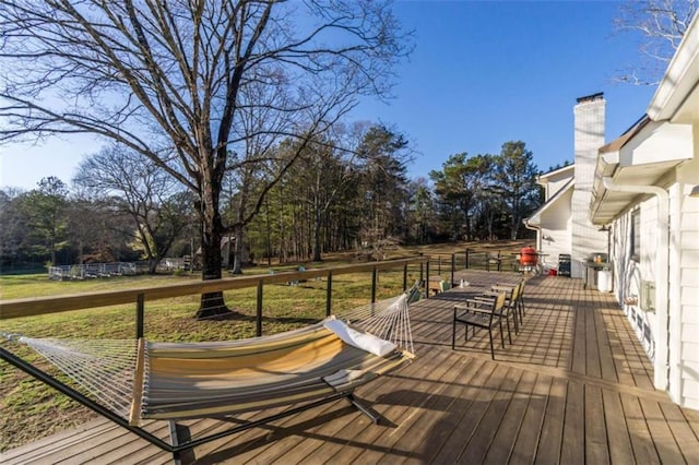 view of wooden terrace