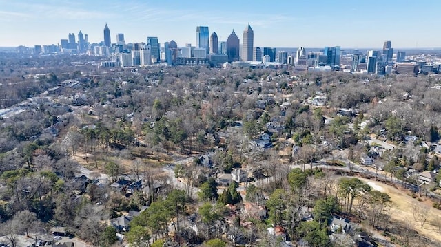 drone / aerial view featuring a view of city