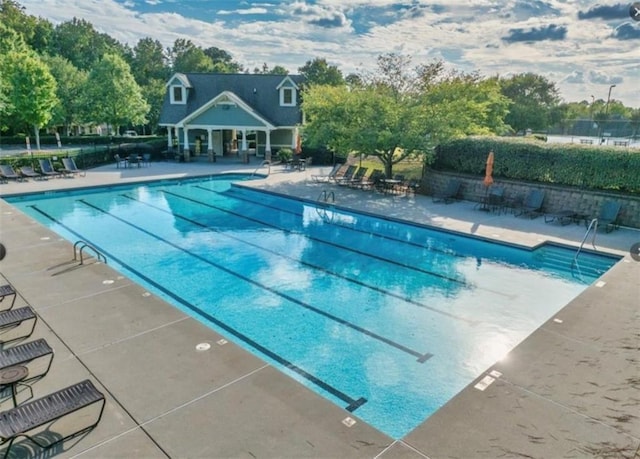 view of pool with a patio