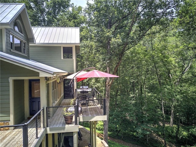 128 Rushing Waters Ct, Talking Rock, GA 30175 - view of yard featuring a deck and outdoor dining space