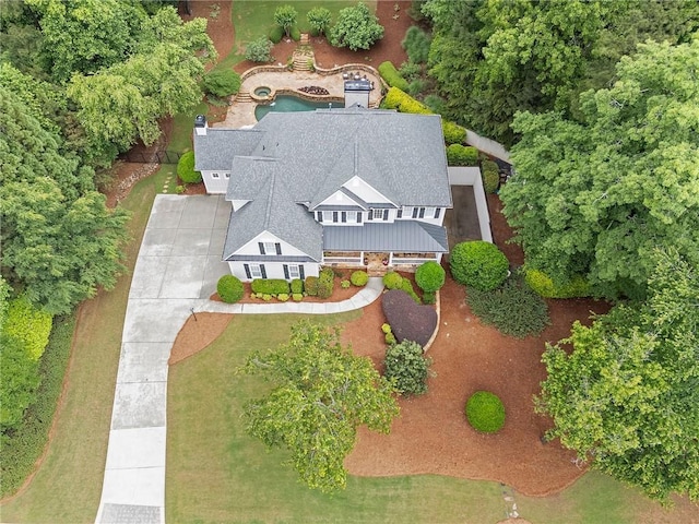 view from above of property