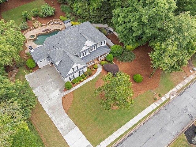 view from above of property