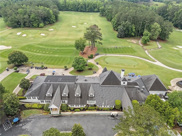 aerial view of a golf course