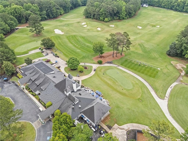 drone / aerial view of a local golf course