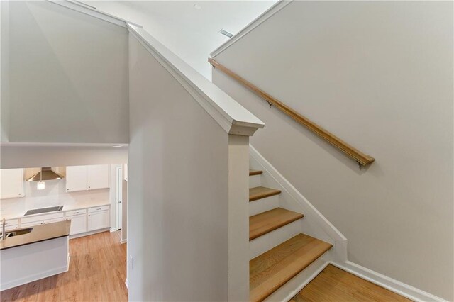 20 Running Ter NW, Cartersville, GA 30121 - stairs with baseboards and wood finished floors