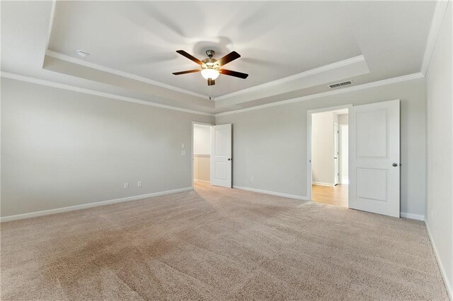 20 Running Ter NW, Cartersville, GA 30121 - carpeted spare room with a tray ceiling, visible vents, and ceiling fan