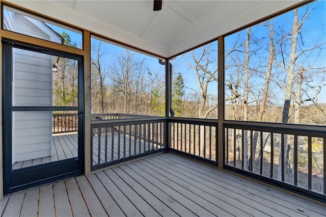 20 Running Ter NW, Cartersville, GA 30121 - unfurnished sunroom with a ceiling fan