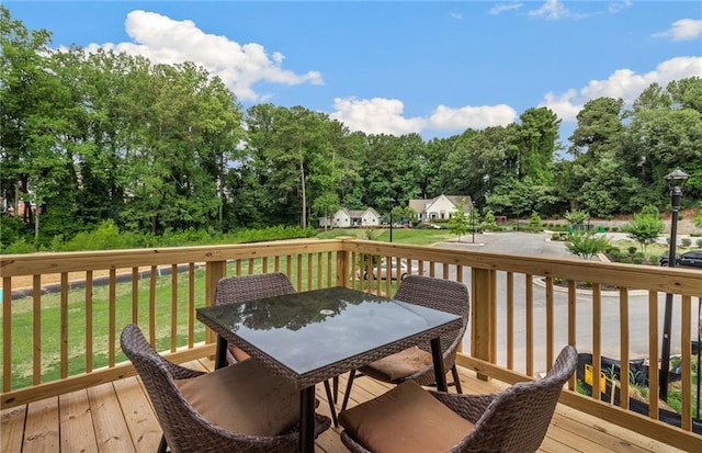 1088 Battery Park Rd, Decatur, GA 30033 - deck with outdoor dining space and a lawn