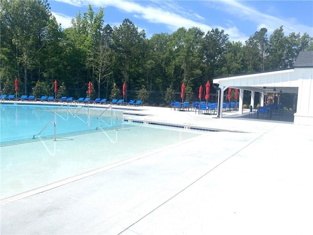 1141 Kingston Ave, Buckhead, GA 30625 - community pool featuring a patio area and a ceiling fan