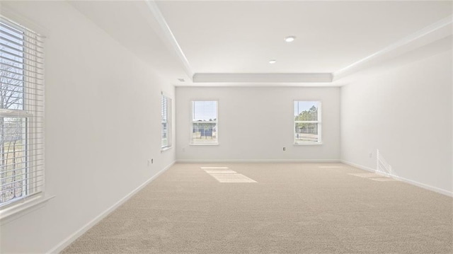 1141 Kingston Ave, Buckhead, GA 30625 - empty room featuring a raised ceiling, light colored carpet, and baseboards