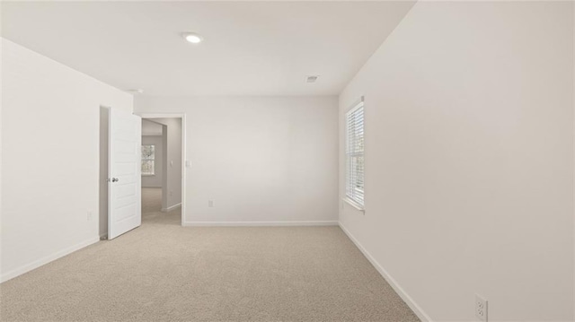 1141 Kingston Ave, Buckhead, GA 30625 - spare room with baseboards, light carpet, and recessed lighting
