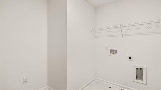 1141 Kingston Ave, Buckhead, GA 30625 - laundry room featuring hookup for an electric dryer, hookup for a washing machine, and baseboards