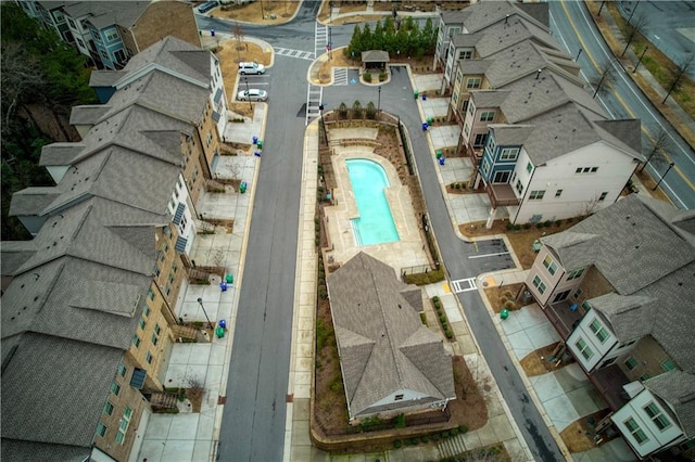 birds eye view of property featuring a residential view