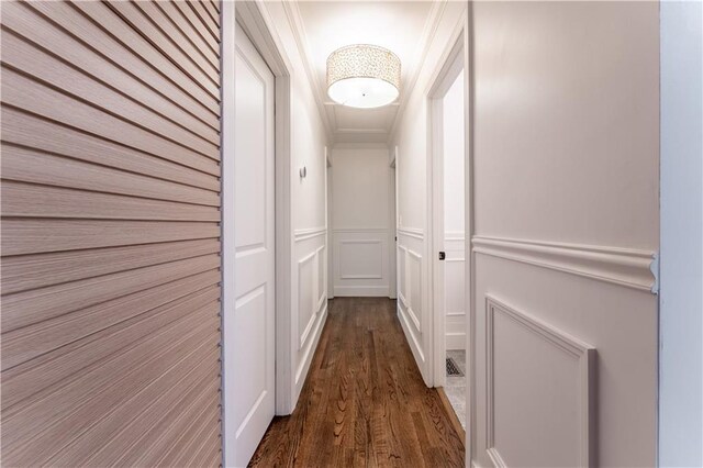 3620 W Lawrenceville St, Duluth, GA 30096 - hall with a decorative wall and wood finished floors