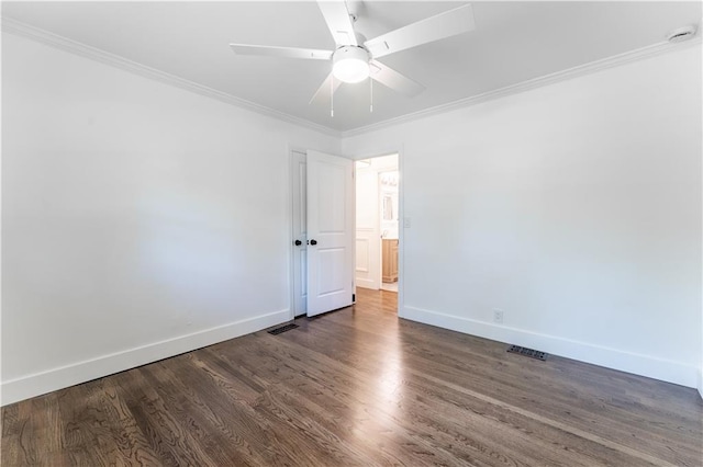 3620 W Lawrenceville St, Duluth, GA 30096 - empty room with crown molding and dark wood-style floors