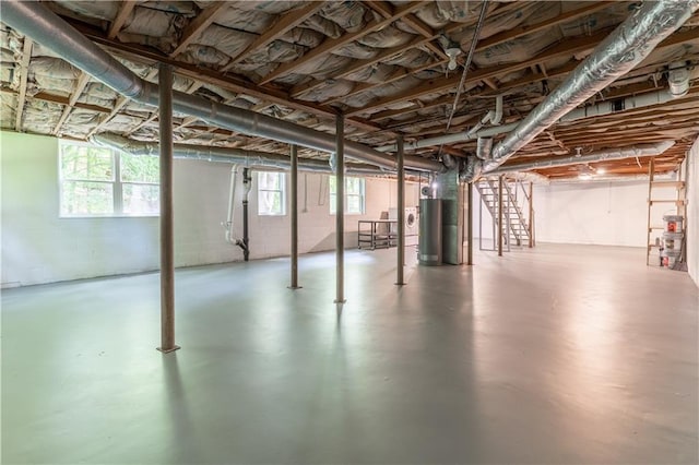 3620 W Lawrenceville St, Duluth, GA 30096 - basement with gas water heater and concrete block wall