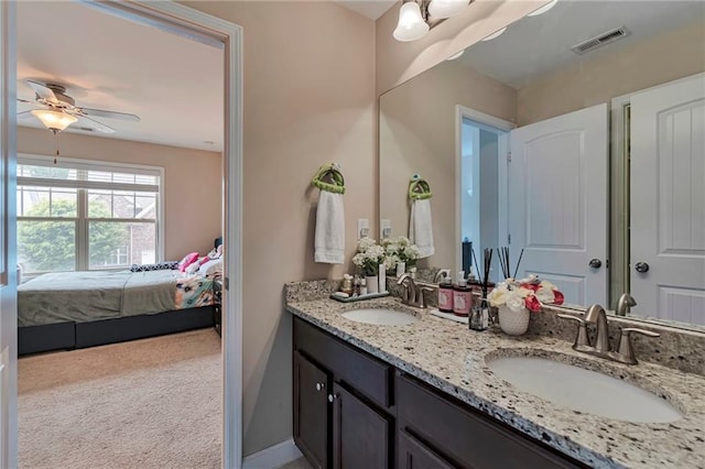 4708 Tiger Blvd, Duluth, GA 30096 - ensuite bathroom with double vanity and a ceiling fan