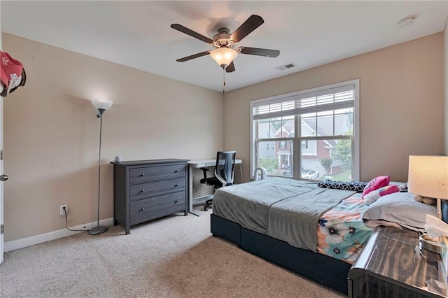 4708 Tiger Blvd, Duluth, GA 30096 - bedroom with carpet, baseboards, a desk, and ceiling fan