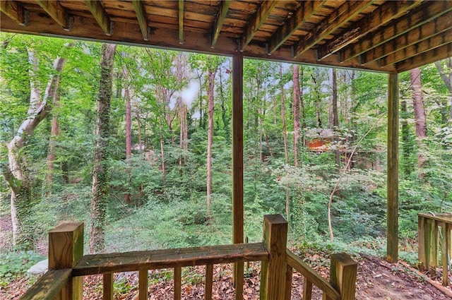 1352 Overlook Cv SE, Smyrna, GA 30080 - wooden deck with a view of trees