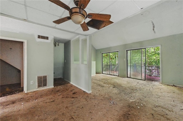 1352 Overlook Cv SE, Smyrna, GA 30080 - spare room with ceiling fan and lofted ceiling