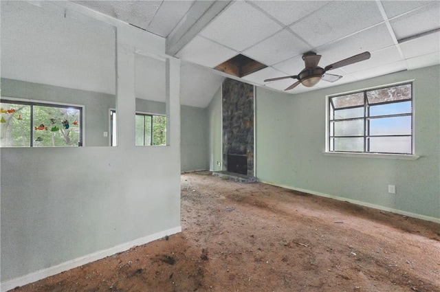 1352 Overlook Cv SE, Smyrna, GA 30080 - spare room featuring a ceiling fan and lofted ceiling